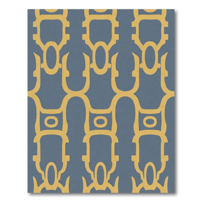 Gold Interlocking Oval Arch Rug
