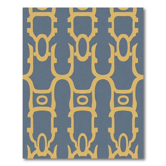 Gold Interlocking Oval Arch Rug