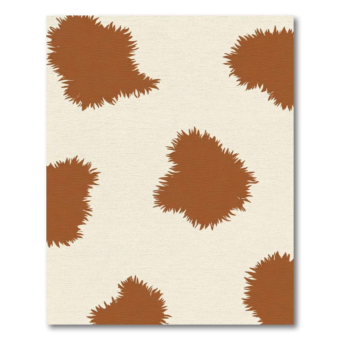 Brown Cream Patchwork Texture Rug