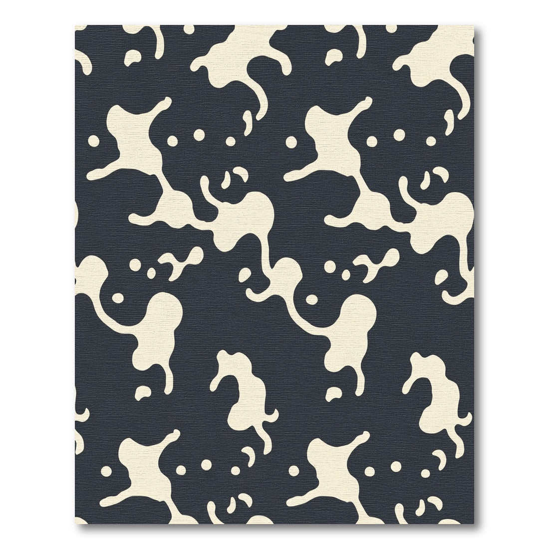 Cream Splatter Ink Abstract Rug