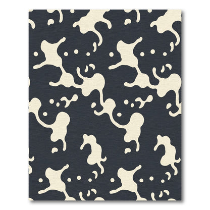 Cream Splatter Ink Abstract Rug