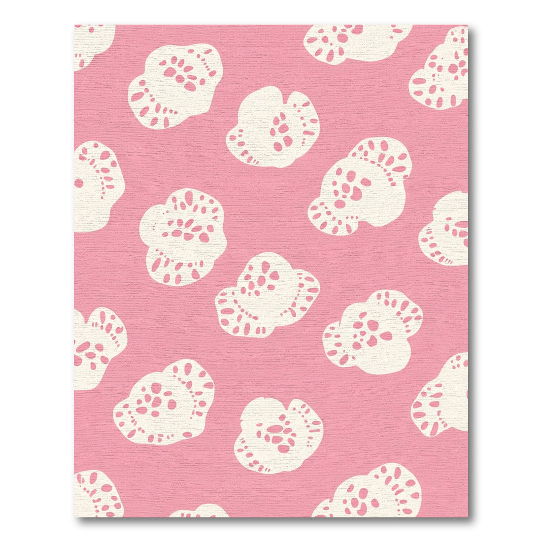 Pale Pink Creamy Organic Shapes Rug
