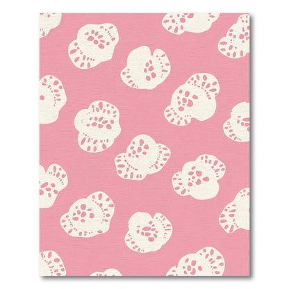 Pale Pink Creamy Organic Shapes Rug