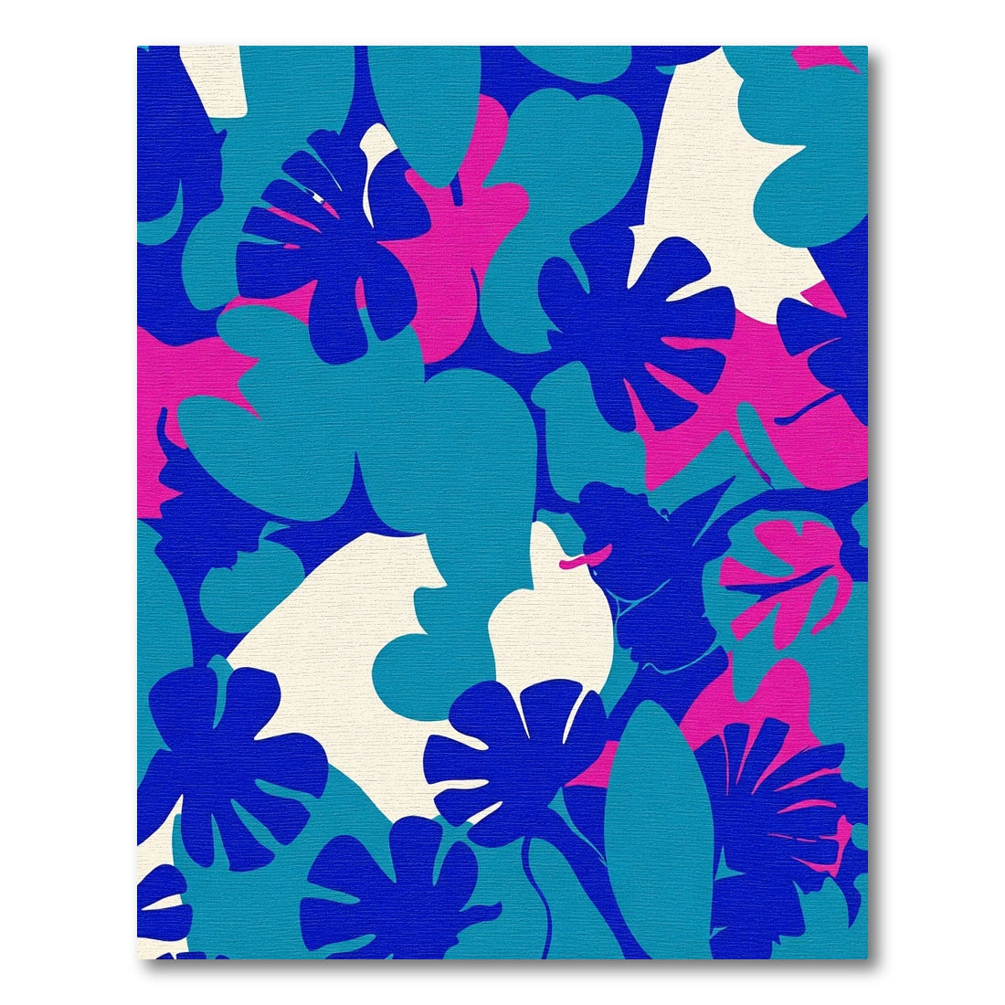 Vibrant Tropical Leaf Abstract Blend Rug