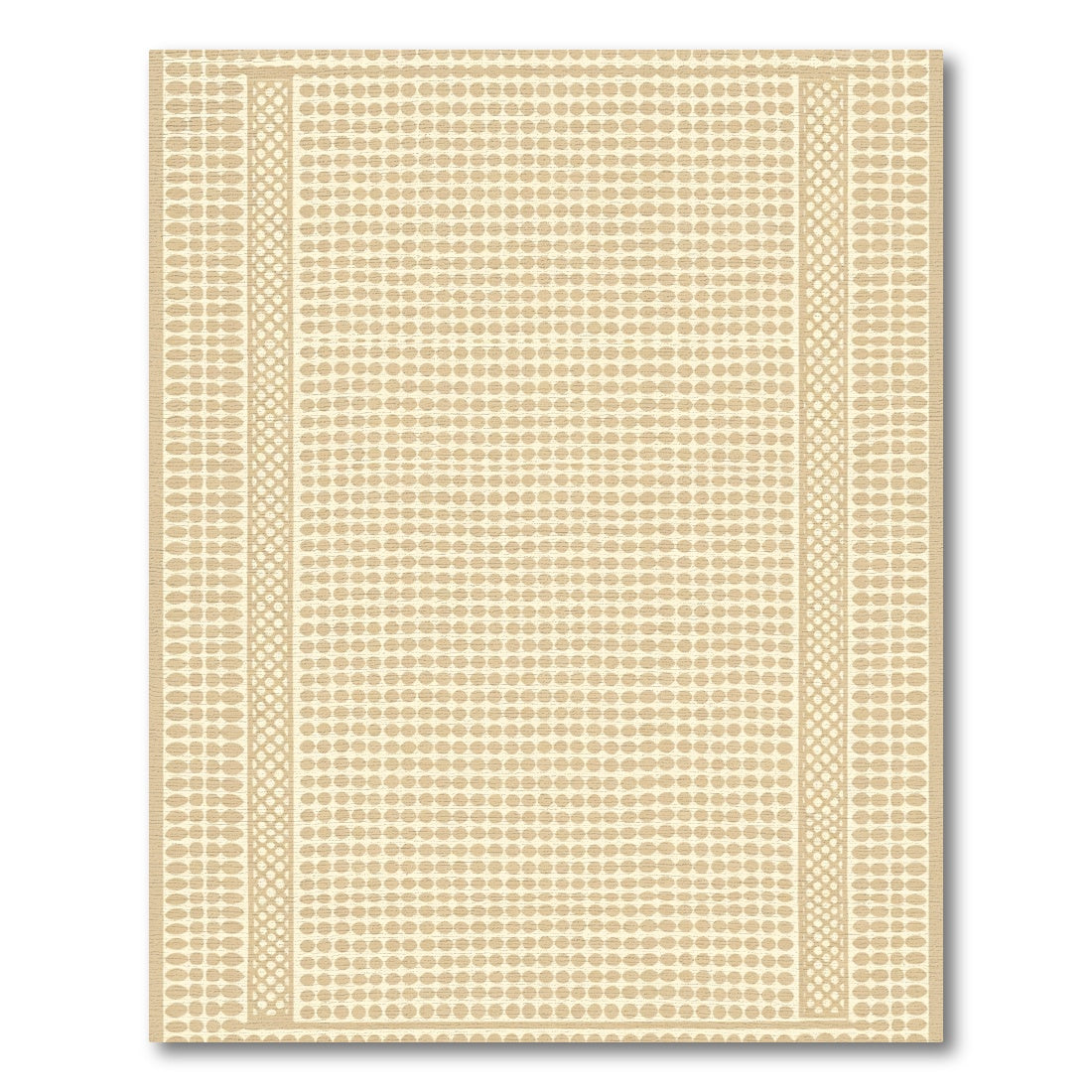 Beige Dot Border Rug