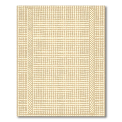 Beige Dot Border Rug