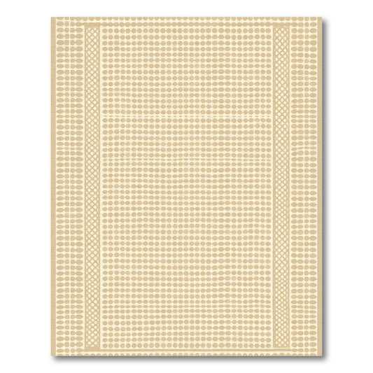 Beige Dot Border Rug