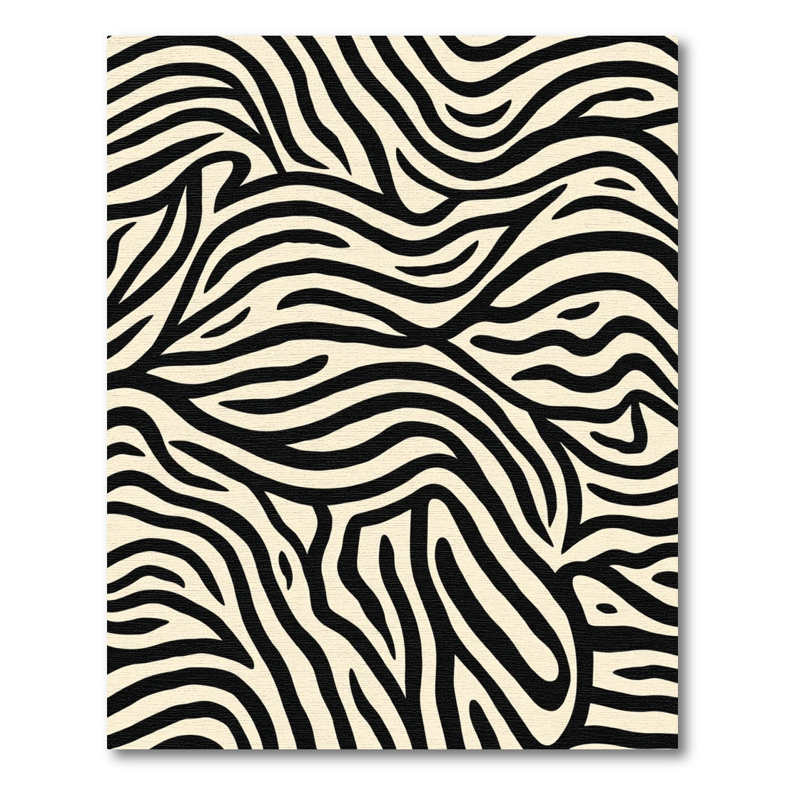 Bold Black Cream Natural Stripe Pattern Rug