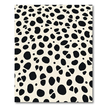 Cream Black Spotty Organic Flow Rug