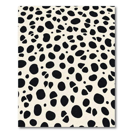 Cream Black Spotty Organic Flow Rug