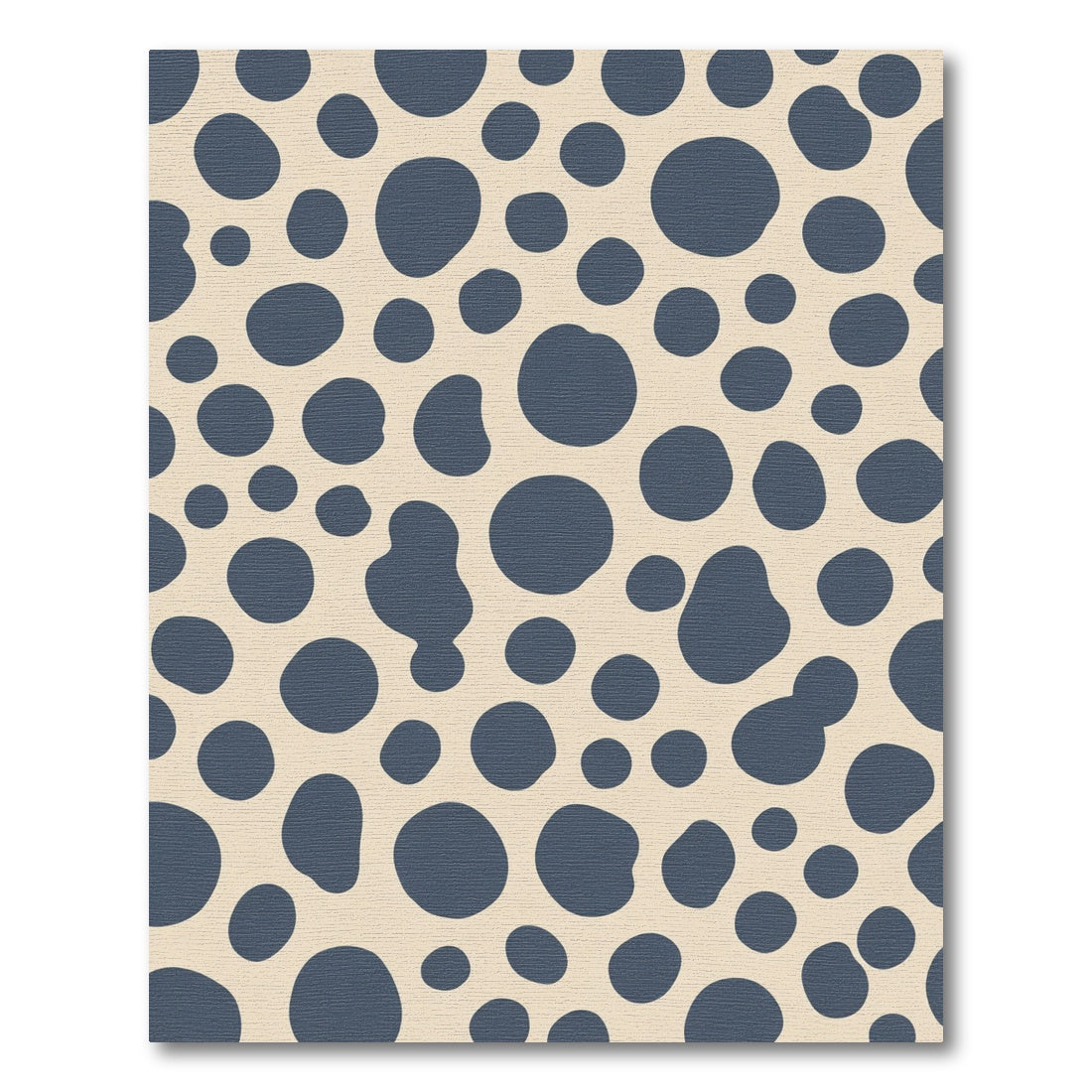 Navy Blue Blob Scatter Rug