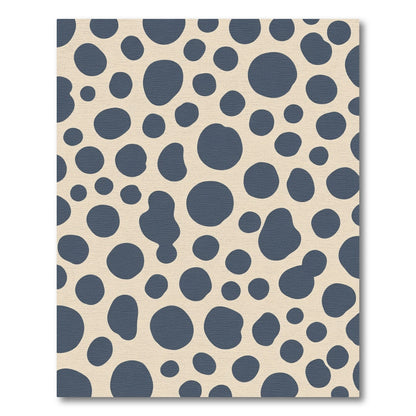Navy Blue Blob Scatter Rug