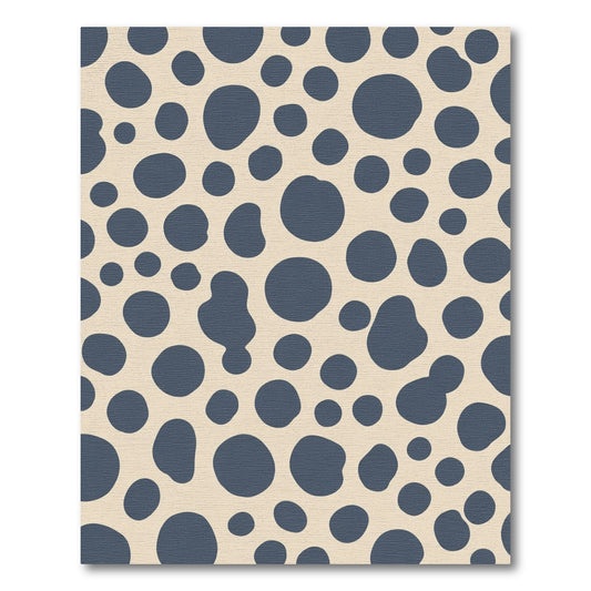 Navy Blue Blob Scatter Rug