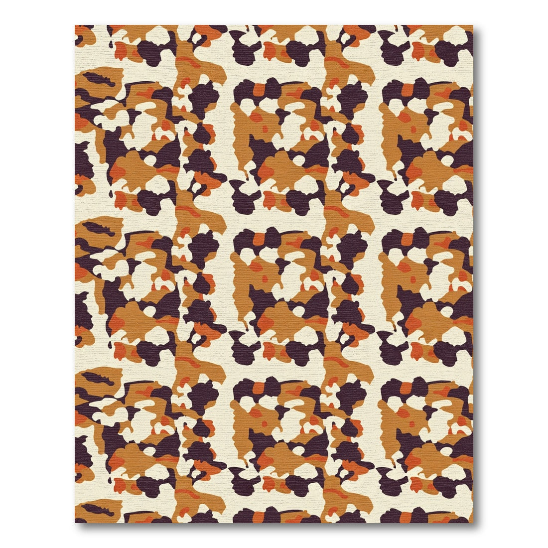 Autumn Camouflage Geometric Arrangement Rug