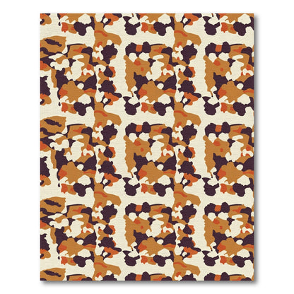 Autumn Camouflage Geometric Arrangement Rug