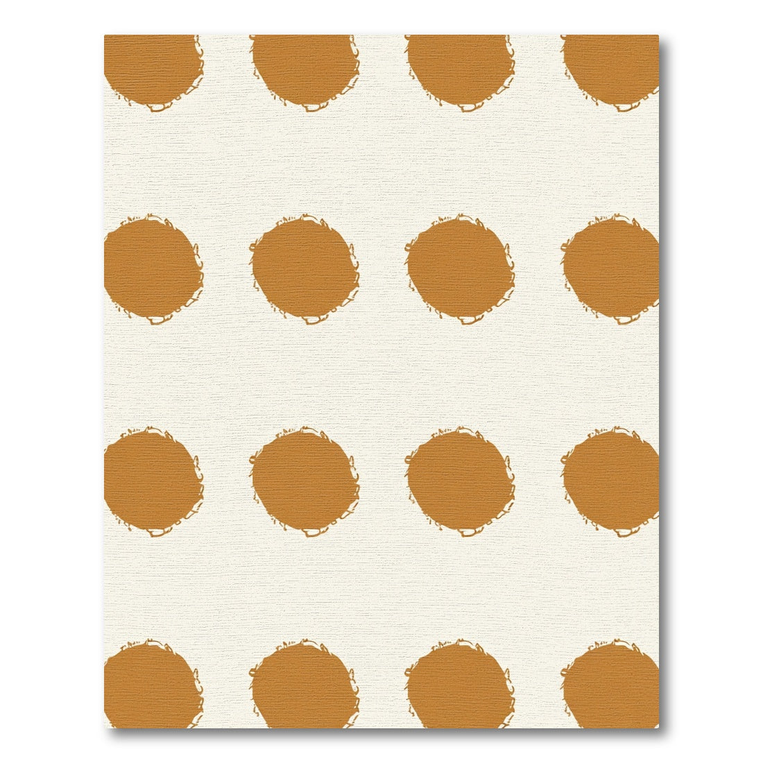 Rust Ochre Circles Grid Rug