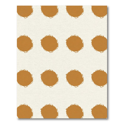 Rust Ochre Circles Grid Rug