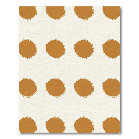 Rust Ochre Circles Grid Rug