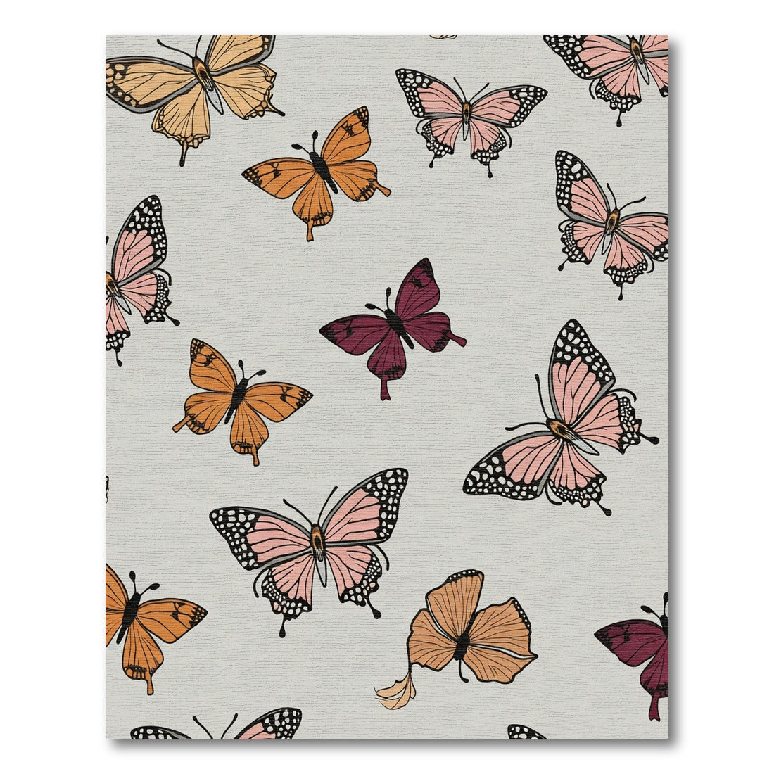 Whimsical Flying Butterfly Collection Rug