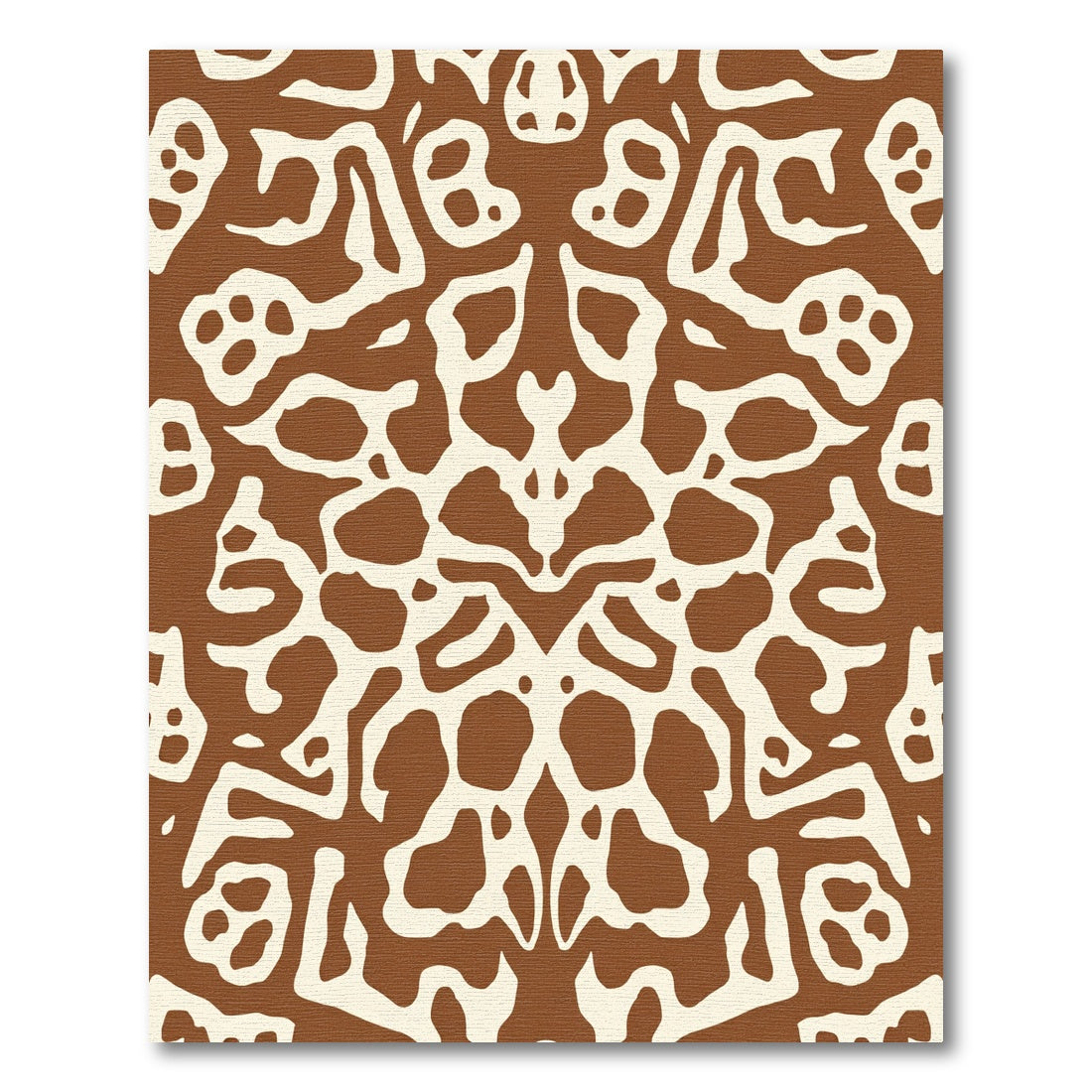 Rich Terracotta Abstract Organic Composition Rug