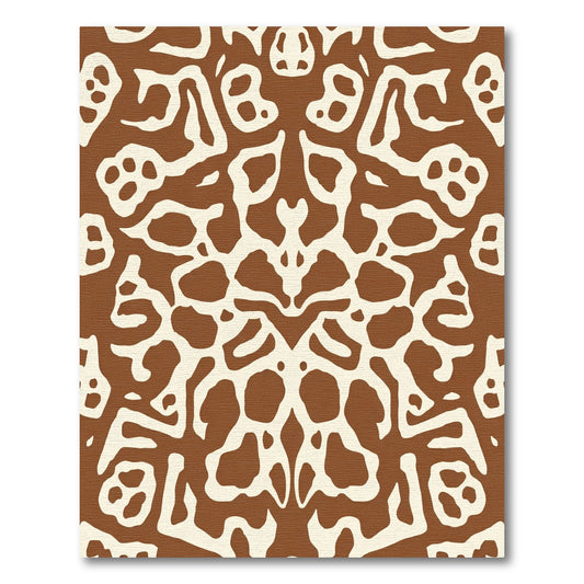 Rich Terracotta Abstract Organic Composition Rug