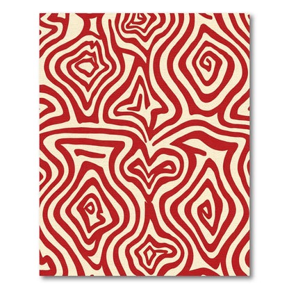 Crimson Cream Organic Flow Rug
