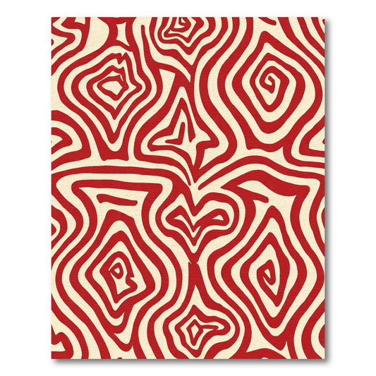 Crimson Cream Organic Flow Rug