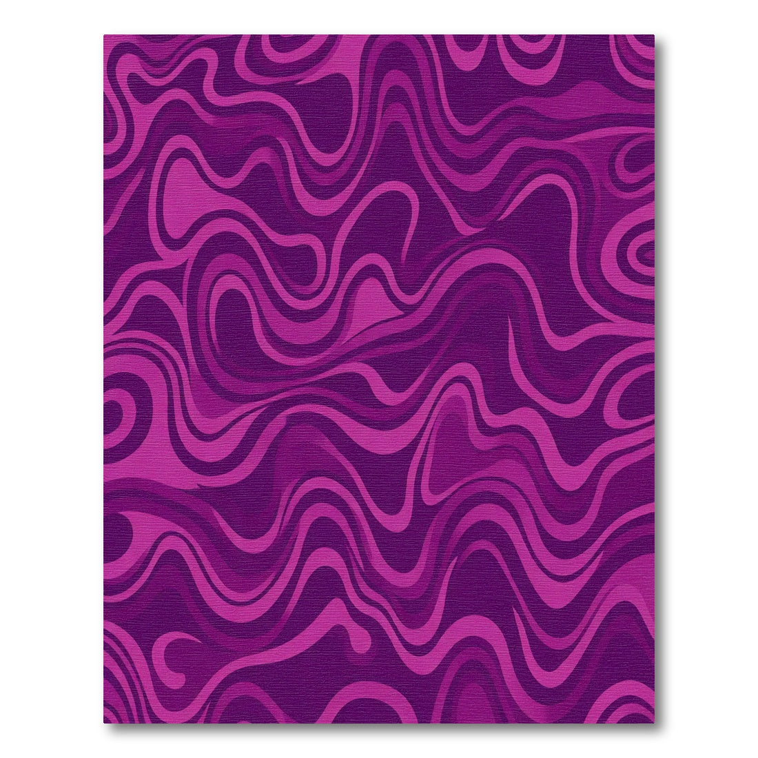 Vivid Magenta Swirling Abstract Lines Rug