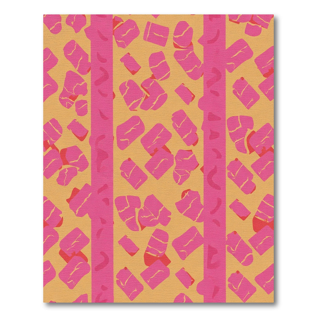 Bold Pink Abstract Pink Orange Rug