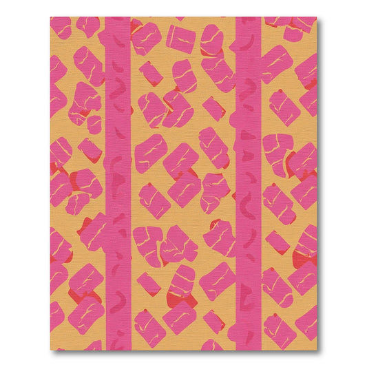 Bold Pink Abstract Pink Orange Rug
