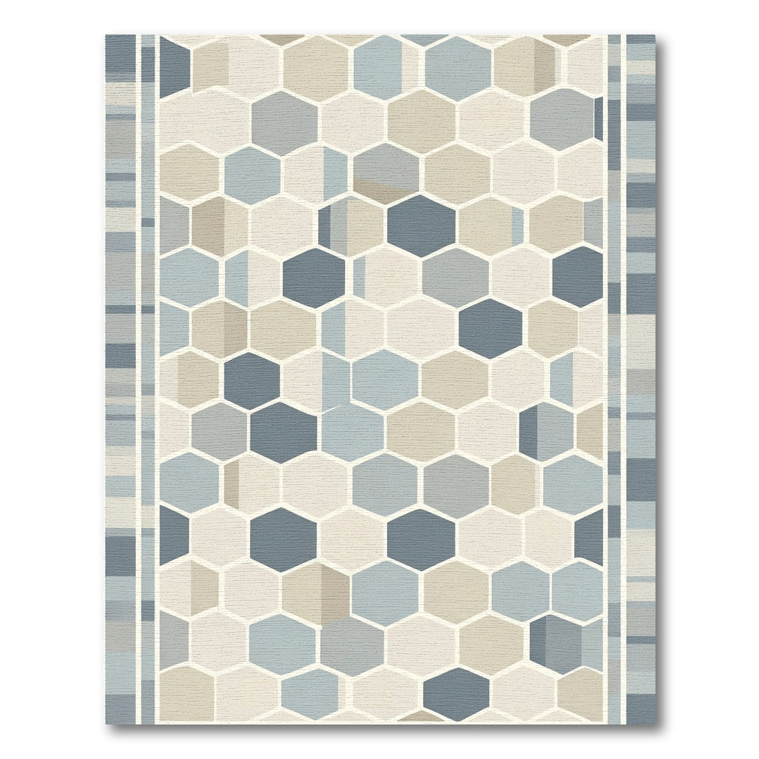 Geometric Hexagon Honeycomb Pastel Rug