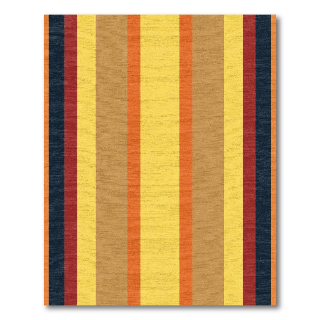 Warm Earth Tone Vertical Stripe Rug