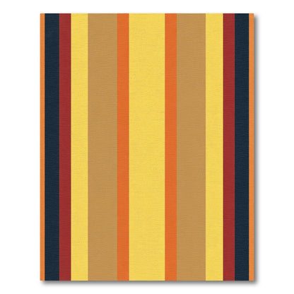 Warm Earth Tone Vertical Stripe Rug
