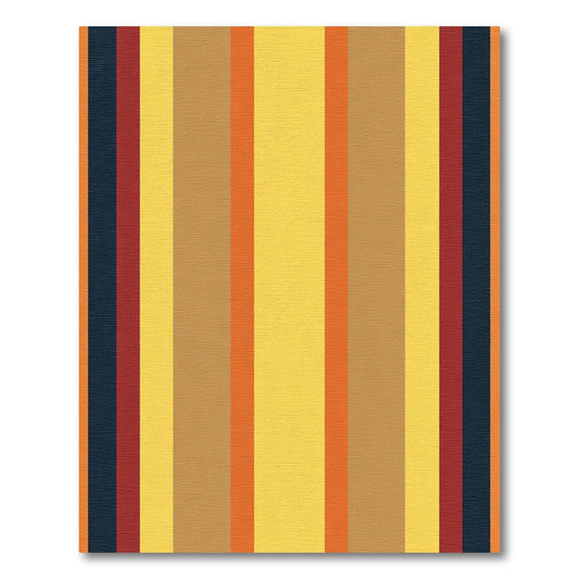 Warm Earth Tone Vertical Stripe Rug