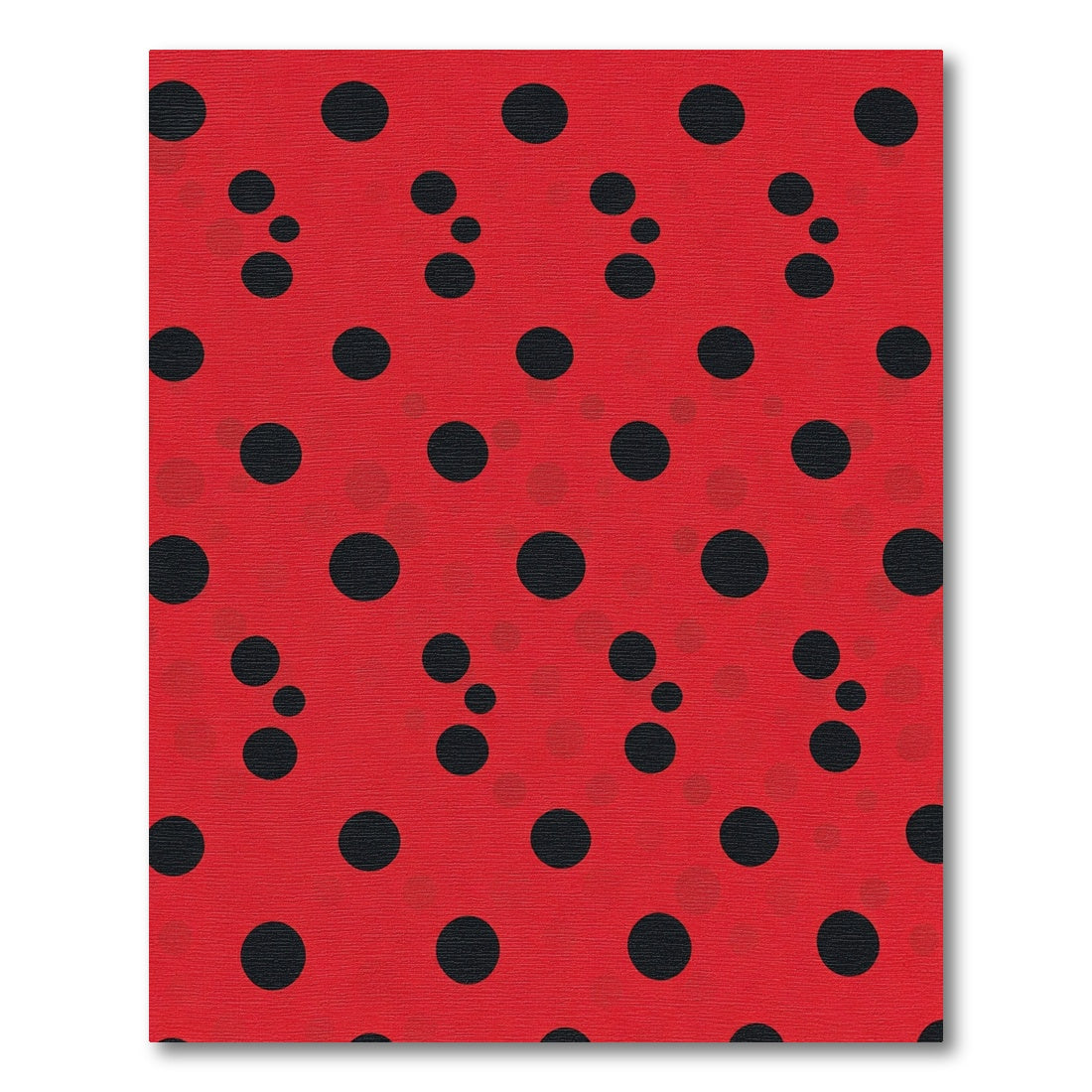Crimson Polka Dot Accent Rug