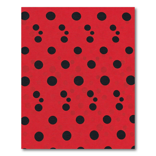 Crimson Polka Dot Accent Rug