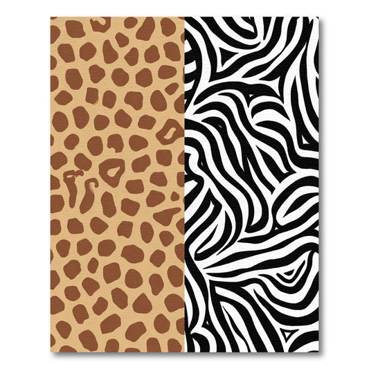 Brown Spots Black White Stripes Overlay Rug