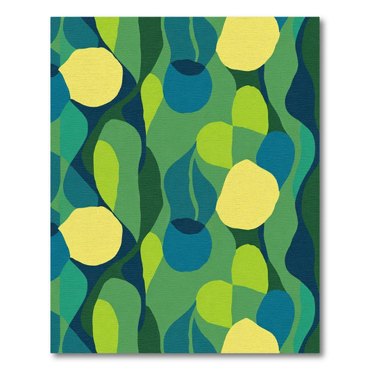 Organic Abstract Verdant Shapes Rug