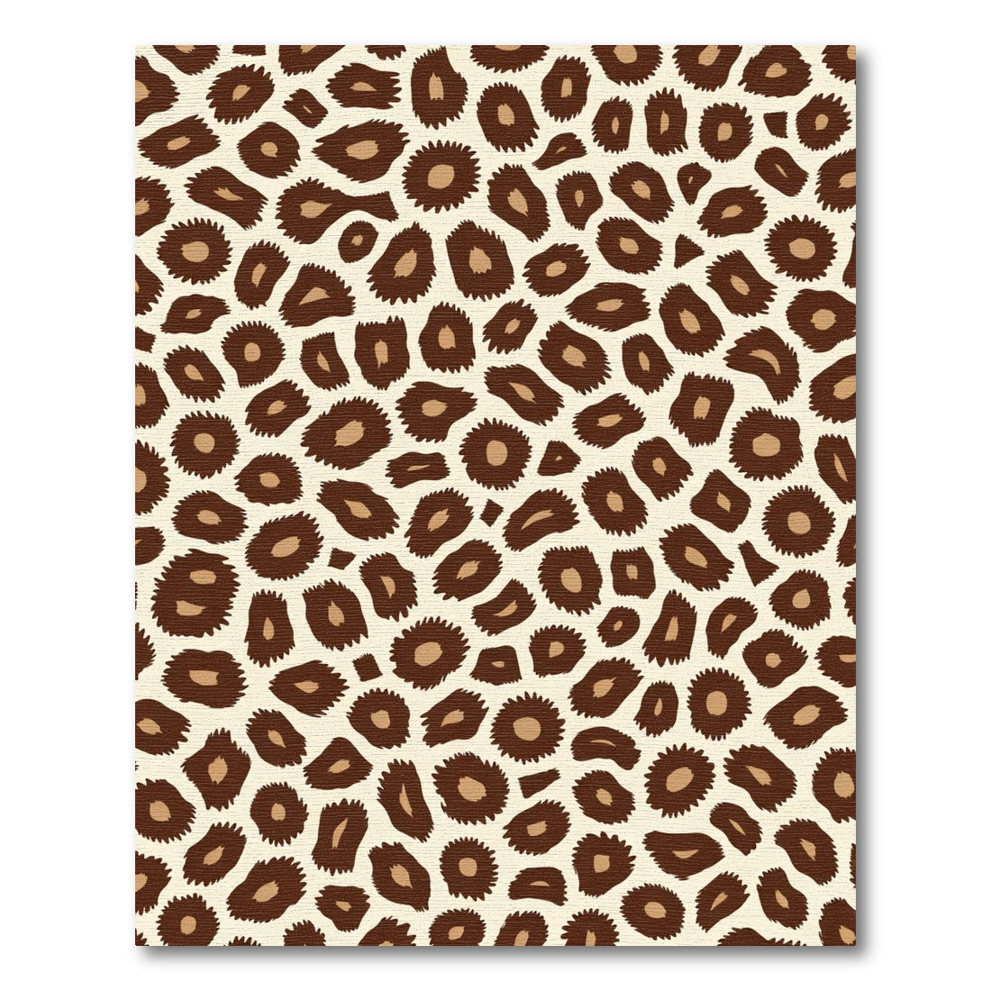 Brown Leopard Spot Textured Rug