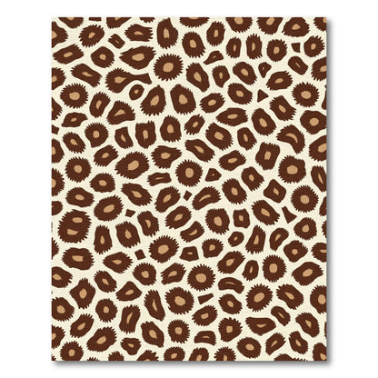 Brown Leopard Spot Textured Rug