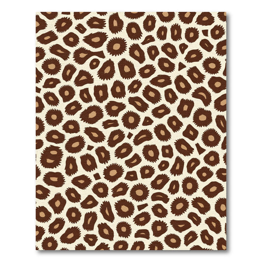 Brown Leopard Spot Textured Rug