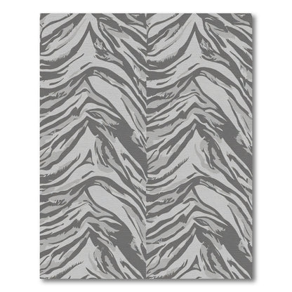 Monochromatic Gray Abstract Zebra Stripe Rug