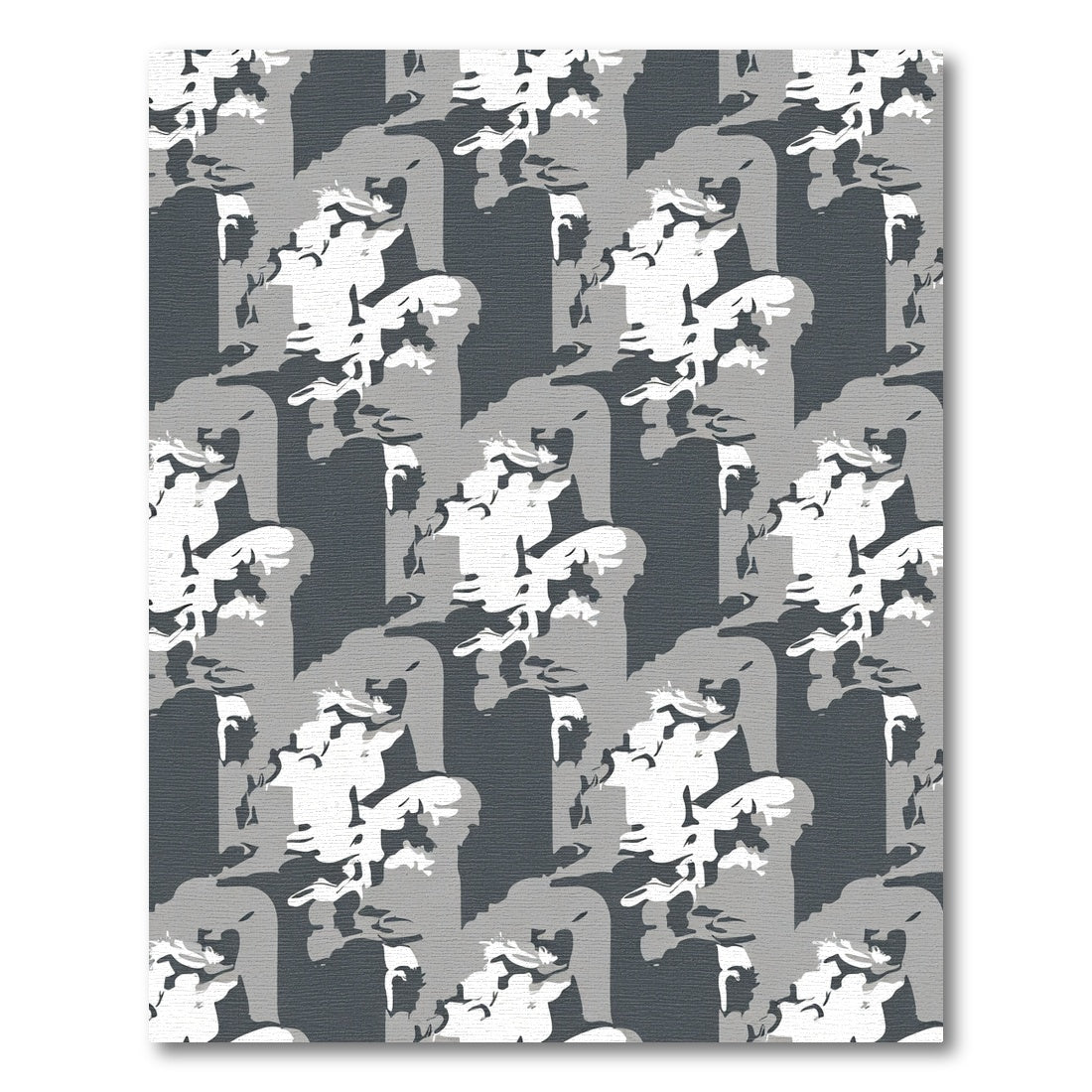 Monochromatic Abstract Cloudscape Pattern Rug