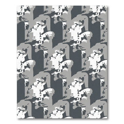 Monochromatic Abstract Cloudscape Pattern Rug