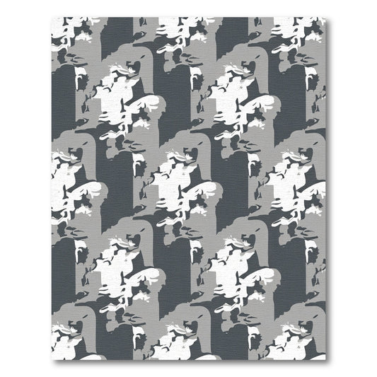 Monochromatic Abstract Cloudscape Pattern Rug