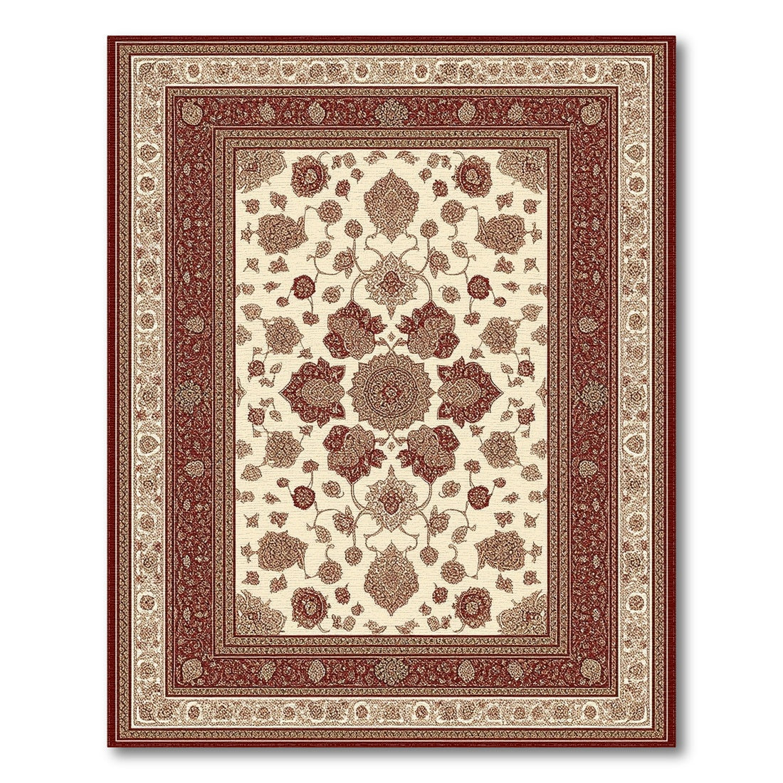 Red Floral Persian No. 27 Area Rug
