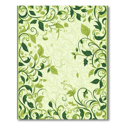 Virensant Scrolling Leaf Garland Rug