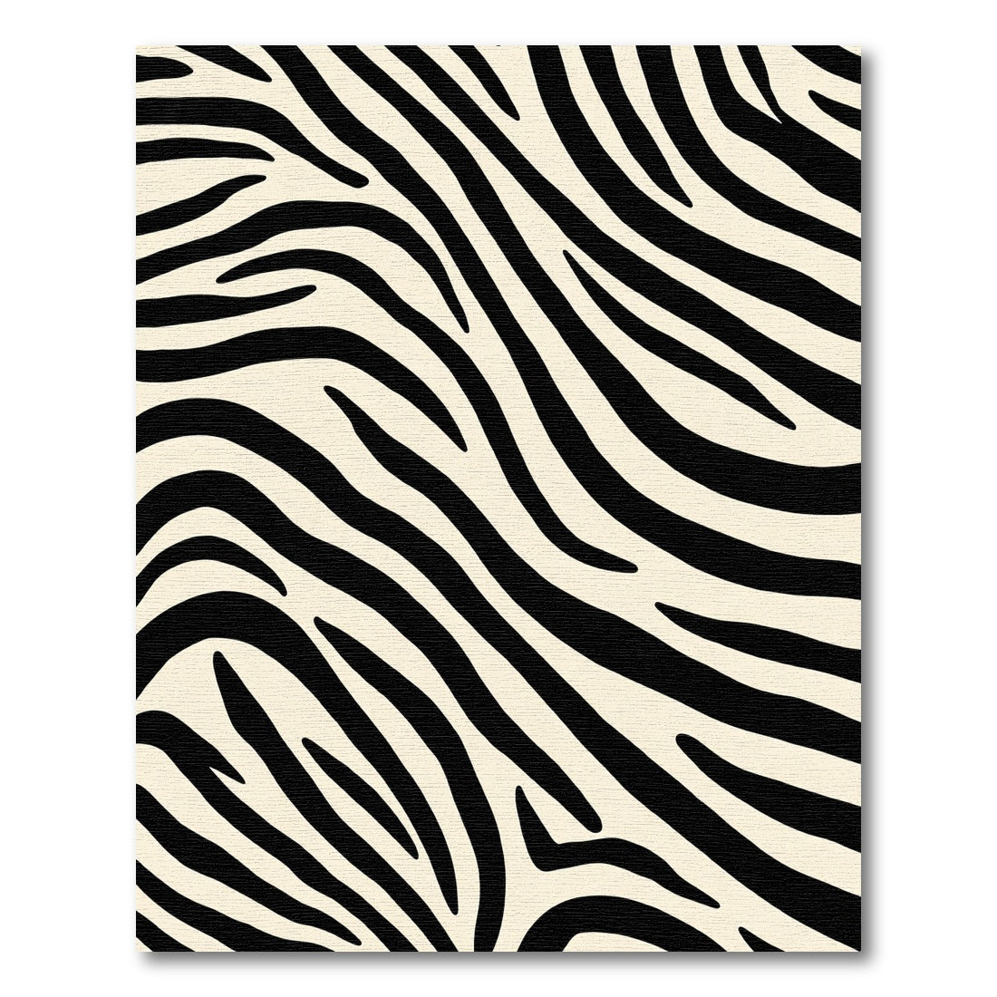 Bold Black Nude Zebra Stripes Rug