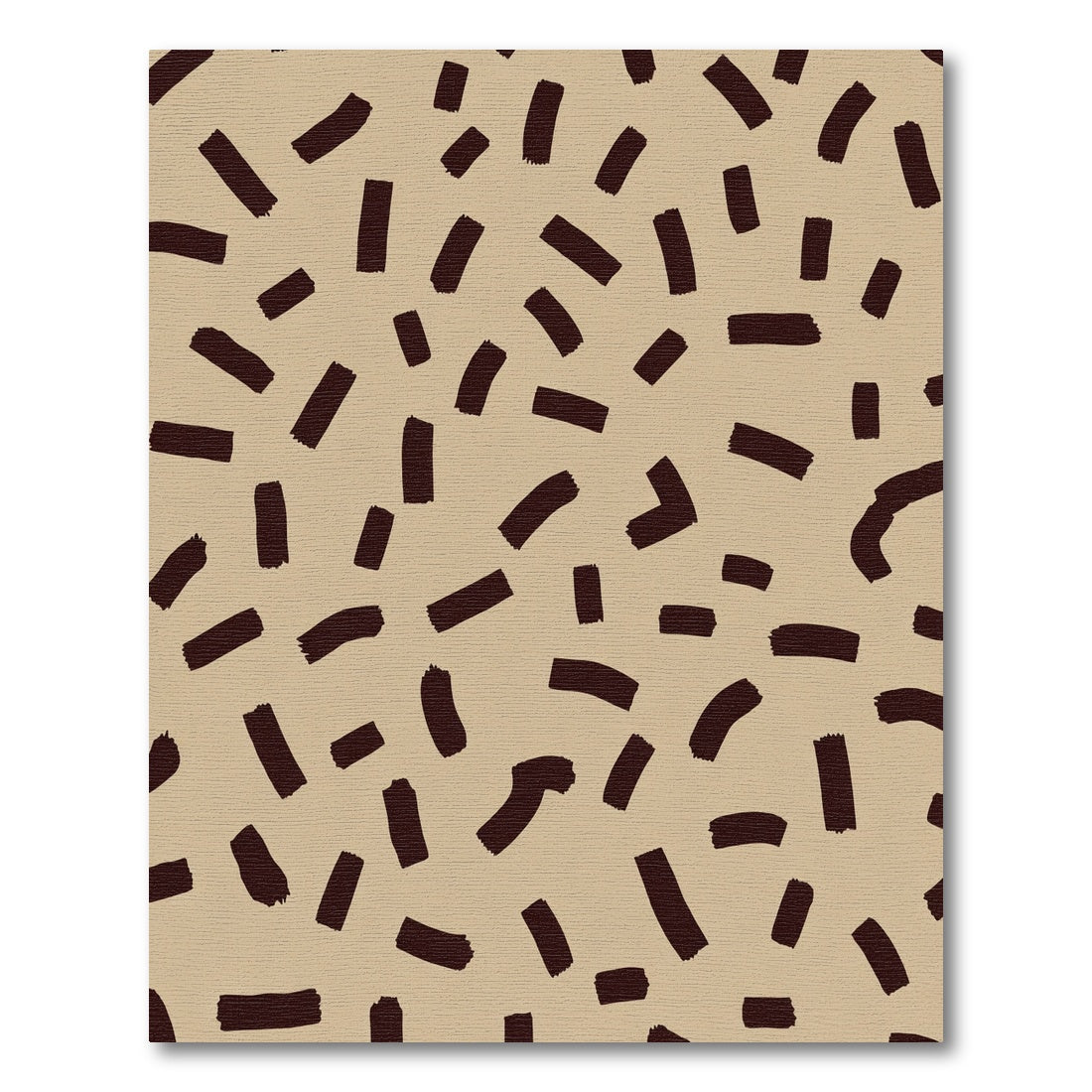 Brown Brushstroke Scatter Rug