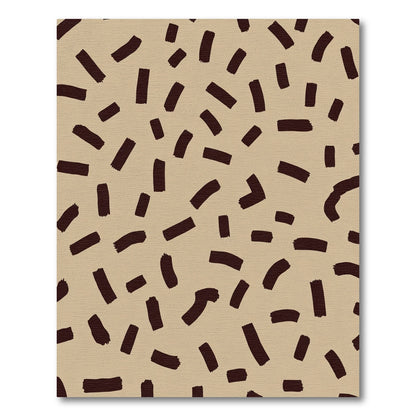 Brown Brushstroke Scatter Rug